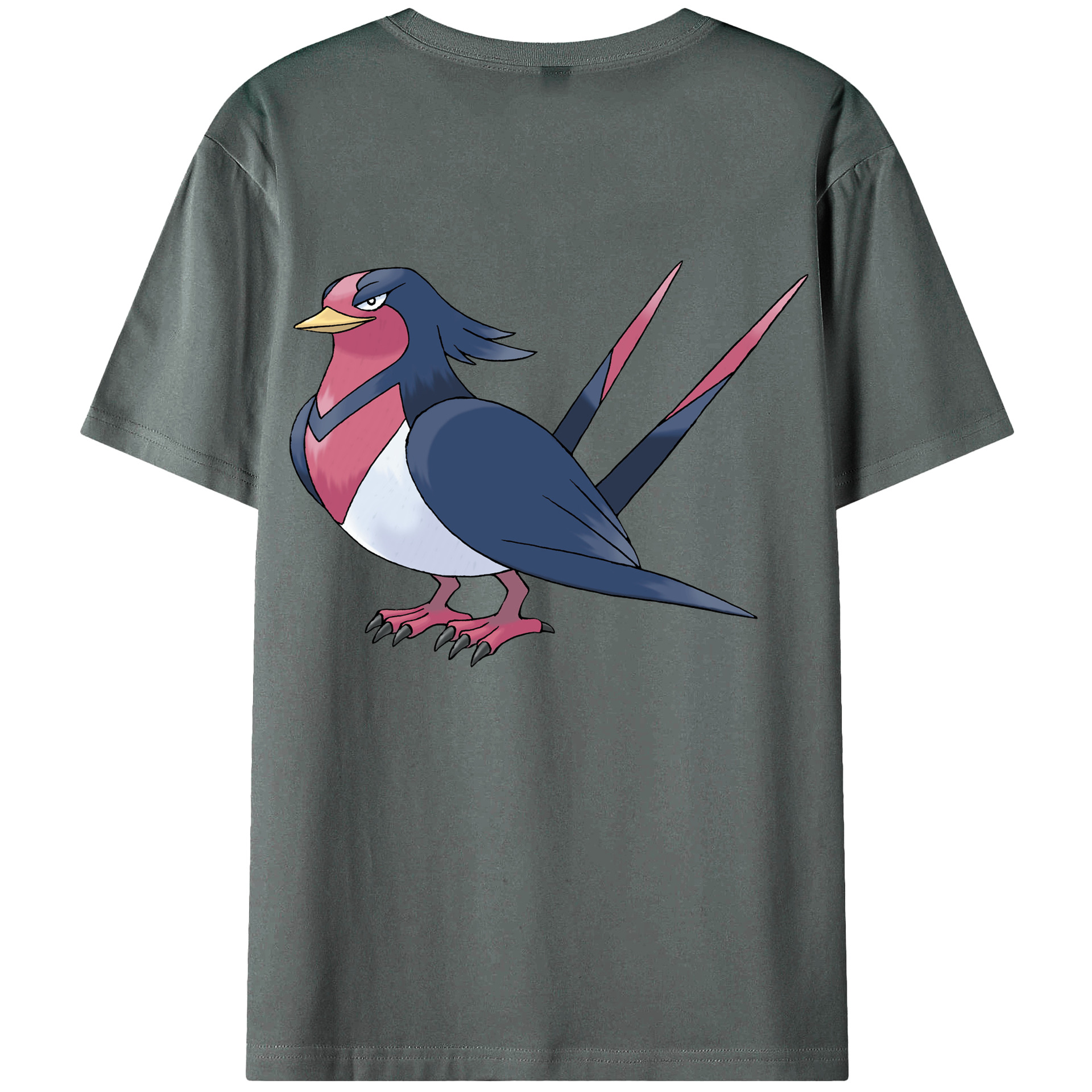 （画像用） ポケットモンスター Pokémon 綿100％ メンズ半袖Tシャツ（バックプリント） 通気性